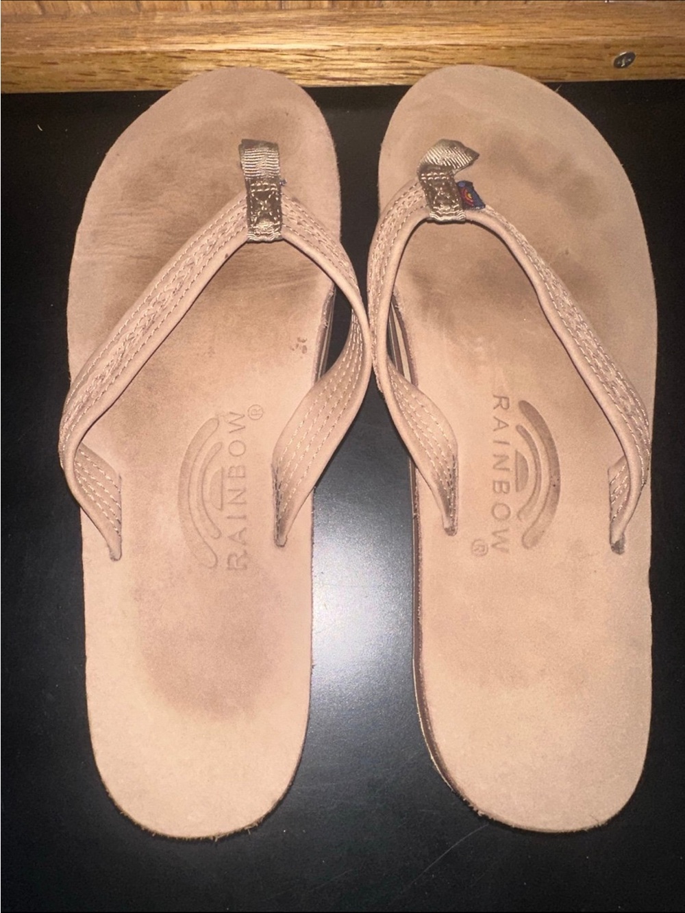 Rainbow Flip Flops Ladies Large